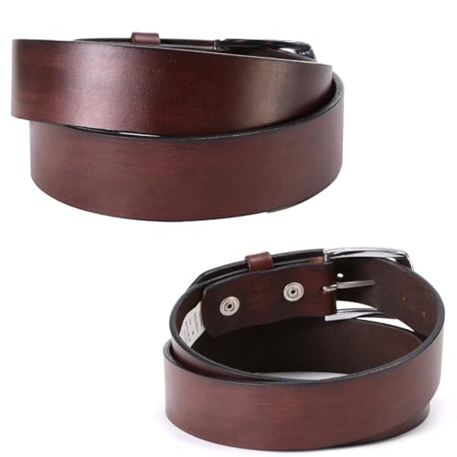 Milwaukee Leather MP7118 Men's Brown Premium Leather 1.5 Inch Wide Belt with Interchangeable Buckle4