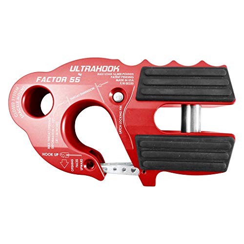 Factor 55 Ultrahook Winch Hook With Shackle Mount - Red #TOP1