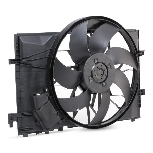 RIDEX 508R0085 Ventilador de motor con unidad de control con bastidor radiador (armazón) Motor sin escobillas Compatible con MERCEDES-BENZ Clase C Sedán W203