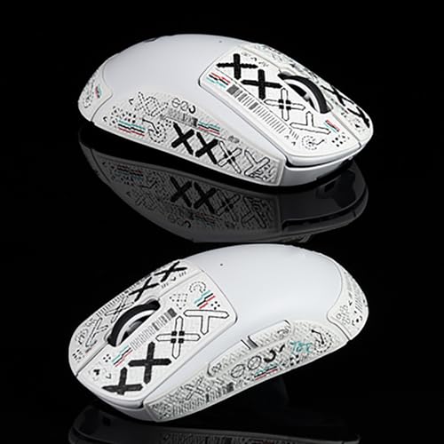 Hokeyio DIY Handmade Non Slip Sweat Mouse Grips Skates for Logitech G Pro X Superlight GPW G Pro Wireless Without Mouse Print-Set White Crimping 0.5mm