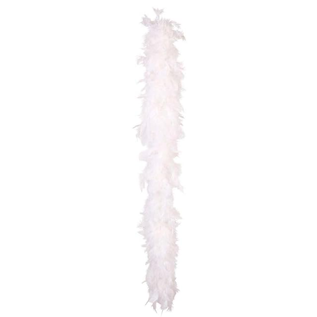 Acan Boa de plumas de color blanco para jóvenes y adultos, complemento para carnaval, halloween, fiestas