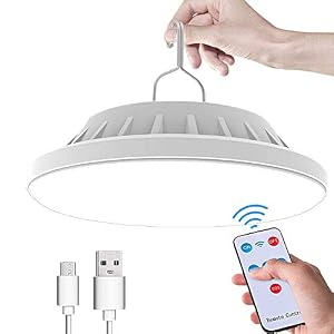 Garberiel USB Solar Camping Light with Remote Control, IPX7 Waterproof Tent Light for Camping, Hiking, Failure, Hurricane, Mobile Phone Emergency Charging (120 LEDs)