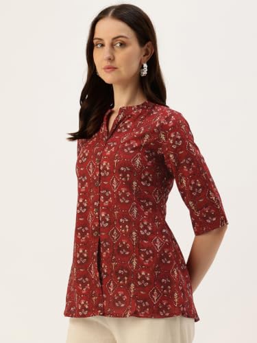 Image of Printed Mandarin Shirt - Casual & Chic (S-3XL)