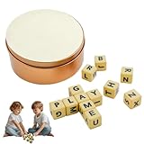 Hpbaggy Juego de Dados Solitario de crucigrama, Juego De Dados del Alfabeto, Dados De Letras con 12 Dados, Juegos De Ortografía De Palabras Creativas Juego