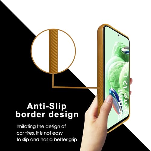 Image of A rtistque Premium Thread Leather Back Cover Case for Mi Redmi Note 12 Pro Plus 5G | Drop Protection | Smooth Grip | Raised Camera Edges - Brown