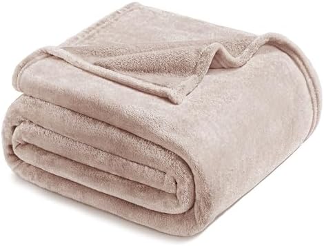 Exclusivo Mezcla Couverture Plaid Polaire Uni, 220 x 240 CM, Cham...