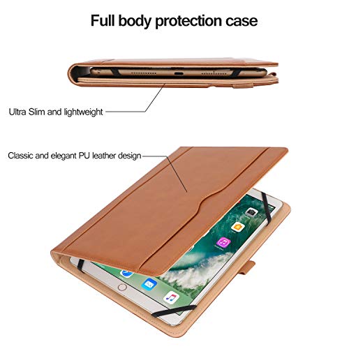 Universal Folio Case For 7.9-10.5 Inch Tablet,Uliking Pu Leather Cover For Apple Ipad 9.7 For Samsung Galaxy Tab 8.0" 9.6" 9.7" 9.8" 10" 10.1" 10.5" For Lenovo Asus/Lg G/Xiaomi/Mediapad Tablet, Brown #TOP5