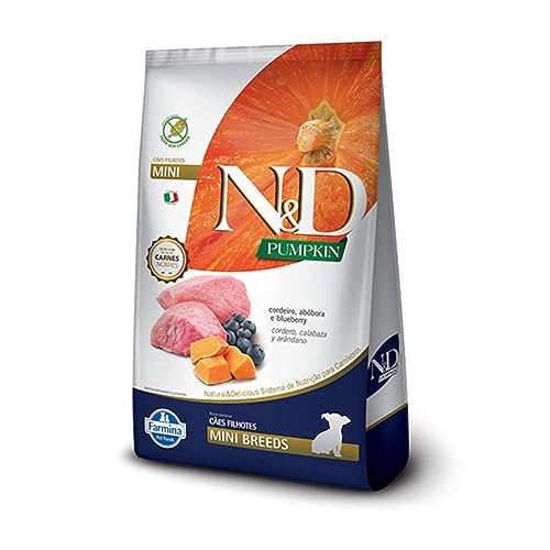 Ração N&D Pumpkin Cães Filhotes Raças Mini e Pequenas Cordeiro – 800 g