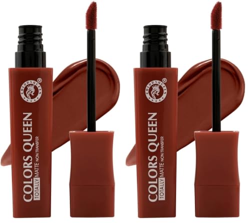 Image of Colors Queen Totally Matte Liquid Lipstick | Intense Color Payoff, Lightweight & Comfortable, One Swipe Application | Long Lasting, Non Transfer Liquid Lipstick for Women (19 - Cosmo, 7.5g)