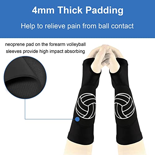 Volleyball Arm Sleeves For Girls,Volleyball Arm Sleeves, Passing Forearm Sleeves With Protection Pads,Volleyball Gear For Girls Boys ,Padded Volleyball Sleeves -Volleyball Training Equipment (2) #TOP3