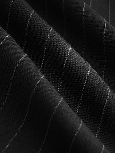 CIDER Womens Pants Striped Pleated Wide Leg Trousers Office Business Casual Mid Waist Button Pants for Women2