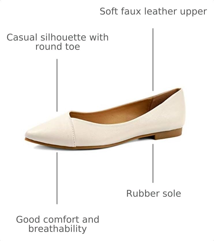 Image of FUNKYMONKEY Women's Classic Ballet Flats Casual Comfort Slip On Flats Shoes