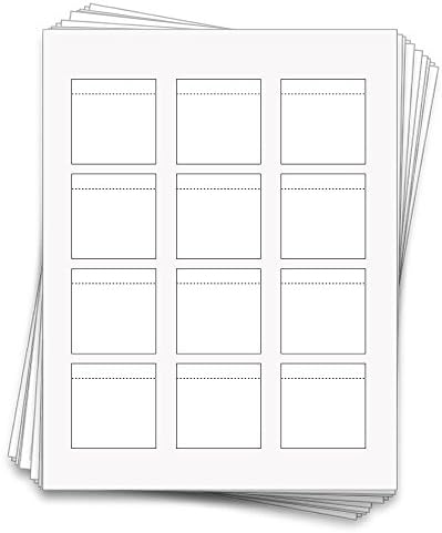 60 Printable Lip Balm Tube Sheet Labels with Perforated Safety Seal, 2 x 2.15 in. (Waterproof White Vinyl (Inkjet Only))