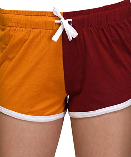 Image of KOTTY Women's Night Shorts(Orange&Maroon,30)