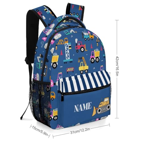 Custom Cartoon Car 2 Piece Backpack Set for Kids Boys Girls Add Name Text Personalized School Bag Lunch Box Customized Book Bag2