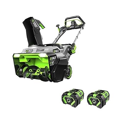 EGO Power+ SNT2125AP 56-Volt 21-Inch Single Stage Auger Propelled Snow Blower, (2) 7.5Ah Batteries and Dual Port Charger Included