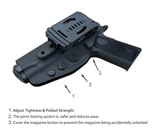 1911 Coldre OWB Kydex Coldre Fits: Colt Commander 1911 .45 / 9mm / 4.25
