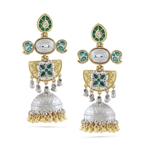 Image of Rubans Oxidised Dangle Earrings Boho Statement Jewellery Gift for Women & Girls