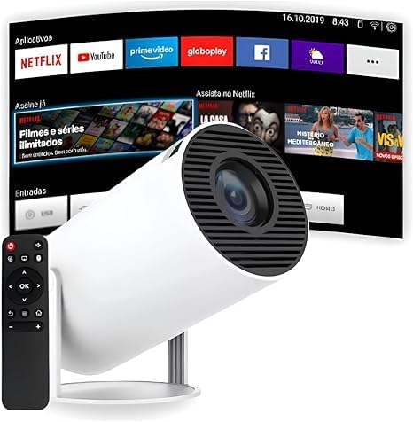 Mini Projetor Portátil 5G Wi-Fi 6 Bluetooth 5.0 Android 11 4K 108...