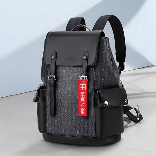 2 Pack Medical Alert Bag Tag Red Embroidered Emergency ID Label for Luggage (5.1x1.81 Inch) for CPAP/Diabetic Supplies Travel Accessories with 2 Red Wire Key Rings3