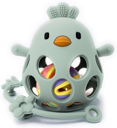 Mordedor bebé sensorial con sonajer...