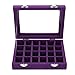 Caja organizadora Ivosmart con 24 secciones de terciopelo y tapa de vidrio...