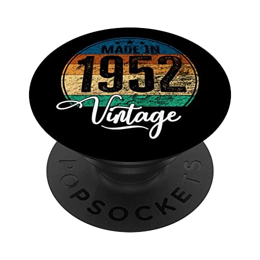 Cumpleaños Vintage Año de nacimiento 1952 Cumpleaños bday PopSockets PopGrip Intercambiable