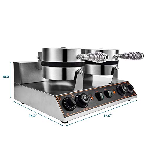 Waffeleisen,Bubble waffeleisen,waffeleisen,220V Doppelte Runder Waffeleisen,Waffelgröße 20CM,schwere Backplatten… – Bild 3