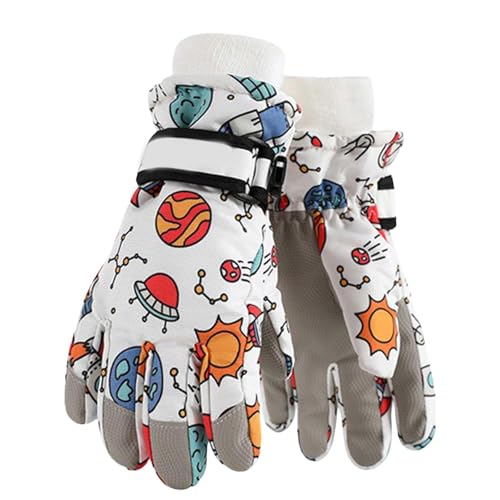 Allegorly Skihandschuhe Kinder Wasserdicht Winddichte Winterhandschuhe Warm Sporthandschuhe Snowboard Handschuhe für Outdoor Sport in Winter Schneehandschuhe Mädchen Jungen (6-8 Years)