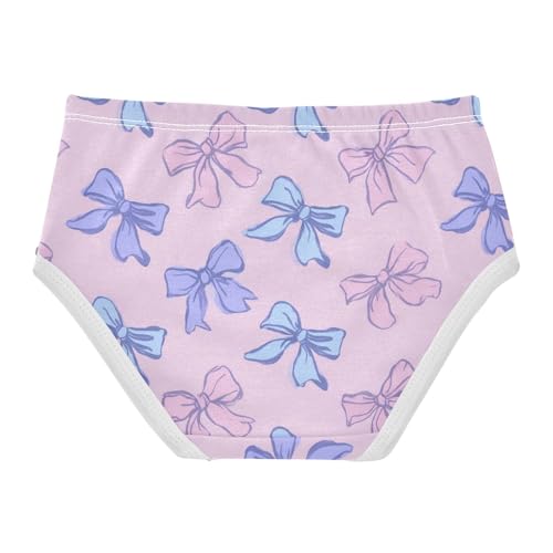 Wusikd Bows Light Pink Girls' Underwear Cotton Girls Briefs Soft Toddler Underwear 2T2