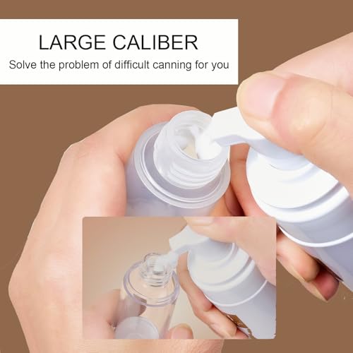 4pack mini Travel Size Pump Bottle Dispenser,Transparent Empty Lotion Bottles with,with Labe lslotion Travel Container 1.0/oz 30ml Small airless Pump jar,TSA Approved Size4