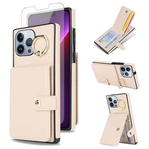 Coque iPhone 13 Pro étui portefeuille antichoc et film verre trempé protection écran 5G