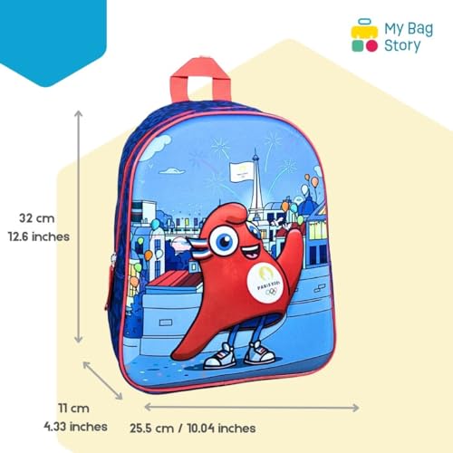 Sac à dos Paris 2024 bleu pour l'école maternelle et la garderie - 2