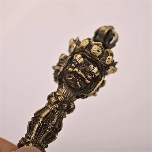 Pestle Metal Retro Vajra Oro Ritual Nepal miniatura 5