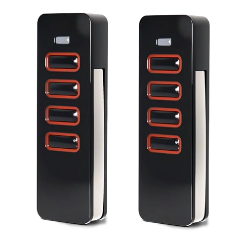 Mando a distancia para puerta, paquete de 2 universales, mando a distancia para garaje de 868 MHz, 4 canales, mando a distancia para Sommer-868,80-868,95 MHz (incluye 2 baterías adicionales)