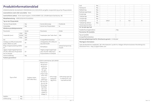 Beko - HSM210530 - Congelatore Orizzontale, Classe F, Statico, 104L, Dimensioni Hxlxp: 86 X 53,7 X 58,5 - 10