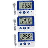 MAGICLULU 3 Pièces thermomètre extérieur thermomètre digital alarme haute et basse tem...