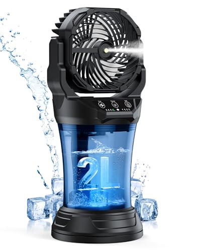 Portable Misting Fan with 30000mAh Battery and 2L Tank
