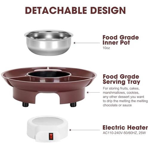 Set de Fondue Eléctrico para Chocolate 25W miniatura 3
