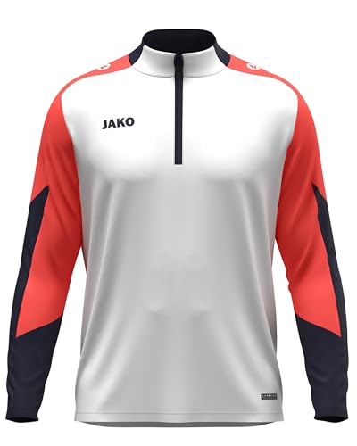 JAKO Unisex Ziptop Dynamic, weiß/Coral/Marine, 3XL – Ansicht 1