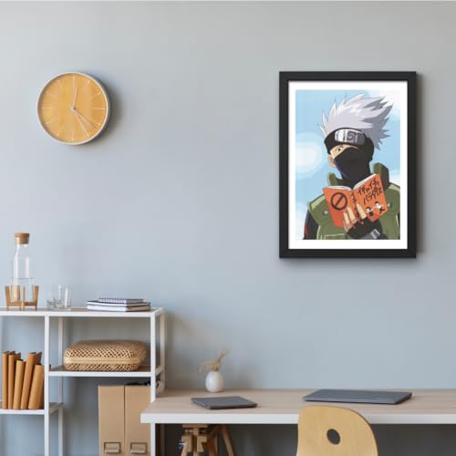 Image of CRAFT QUEST Naruto Anime Laminated Posters with Frame Painting For Anime Naruto Fans Wall Decor, Home Decor with Matt Black Frame (14 Inches x 10 Inches)