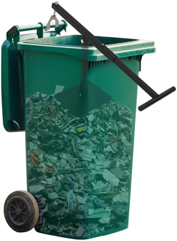 CheriMuMu Manual Trash Compactor, Outdoor Waste Recycling Hand Tool, Portable Compacting Trash Can, Small Household Wastemate Bin Compactor, Touchless Trash Bin Compactor for 60-100L Wheelie Bins