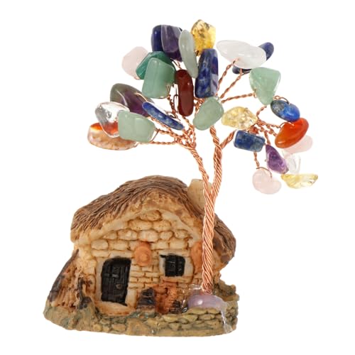 Healeved Albero Feng Shui in Resina e Cristallo Cristalli di Guarigione per Decorazione Casa e Camera da Letto Soprammobile come Idea Regalo
