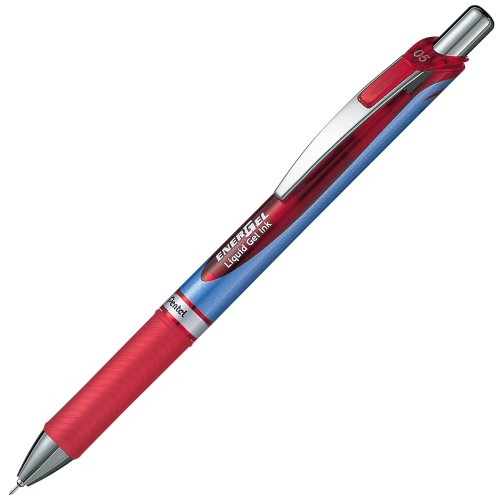Enajeru knock 0.5 red XBLN75-B roller pointe fine séchage instantané sans bavure