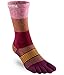 Injinji Women's Trail Midweight Crew Socks (X-Small/Small, Pomegranate)
