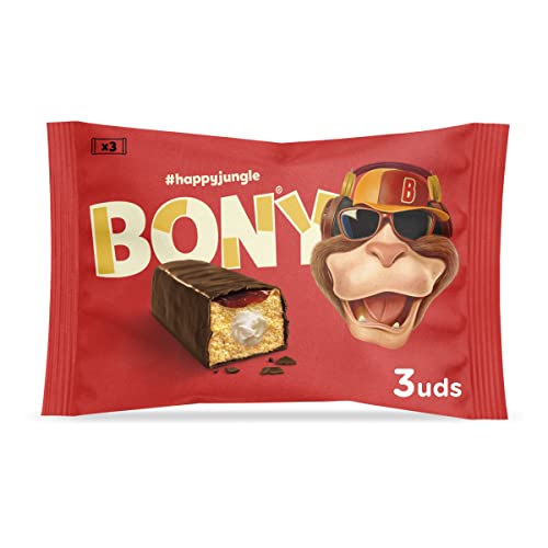 Bimbo - Bony Bizcocho Relleno de Crema y Cobertura de Chocolate, 3 unidades 156 g