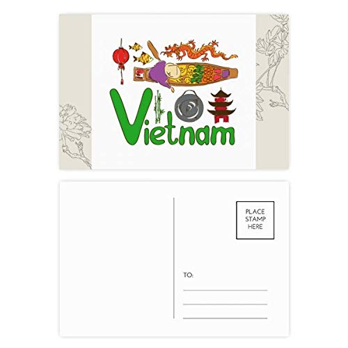 Carte postale Vietnam lot de 20 pièces pour envoyer un merci personnalisé de format standard