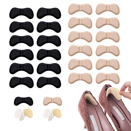 24 Pcs Coussinets de Coussin Inserts de Talons,Coussinets de Chaussure Protege Talon Doublure Talon Auto-Adhésif Semelles de Chaussure Poignées,Protecteur de Soins des Pieds Cover