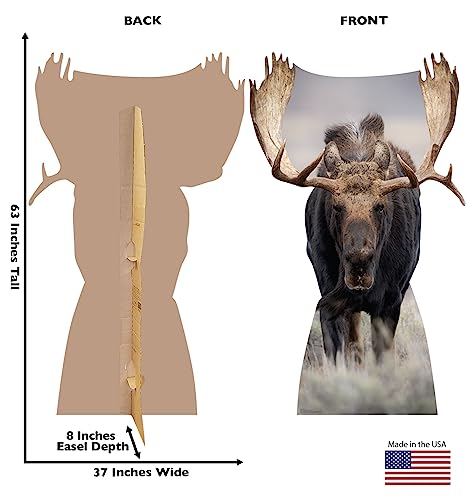 Image of Cardboard People Moose Life Size Cardboard Cutout Standup - Made in USA