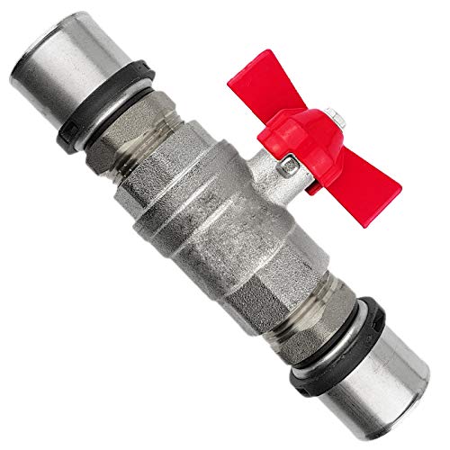 Preisvergleich Produktbild QUALITÄTS PRESSFITTING TH Kontur > Kugelhahn mit Flügelgriff Rot / Für Mehrschichtverbundrohr 16,0 x 2,0 / 20,0 x 2,0 / 26,0 x 3,0 / 32,0 x 3,0 mm (Durchmesser x Wandung) >>> 26,0mm x 3,0mm